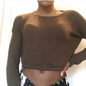 Cropped Brown Sweater